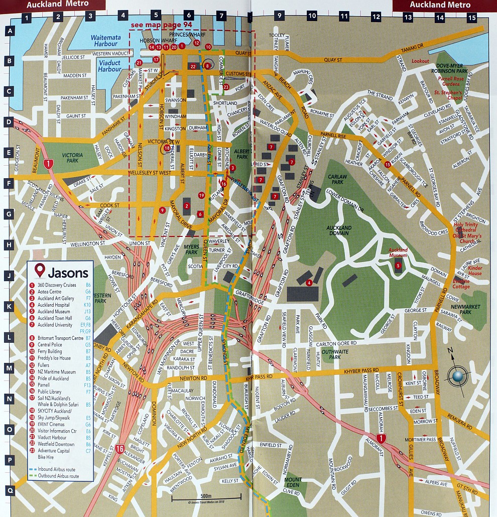 Auckland - Stadtplan